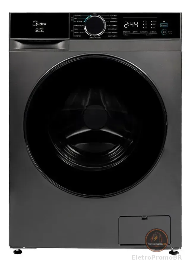 Lava E Seca 10,5kg Titanium Inverter Midea Cinza-escuro