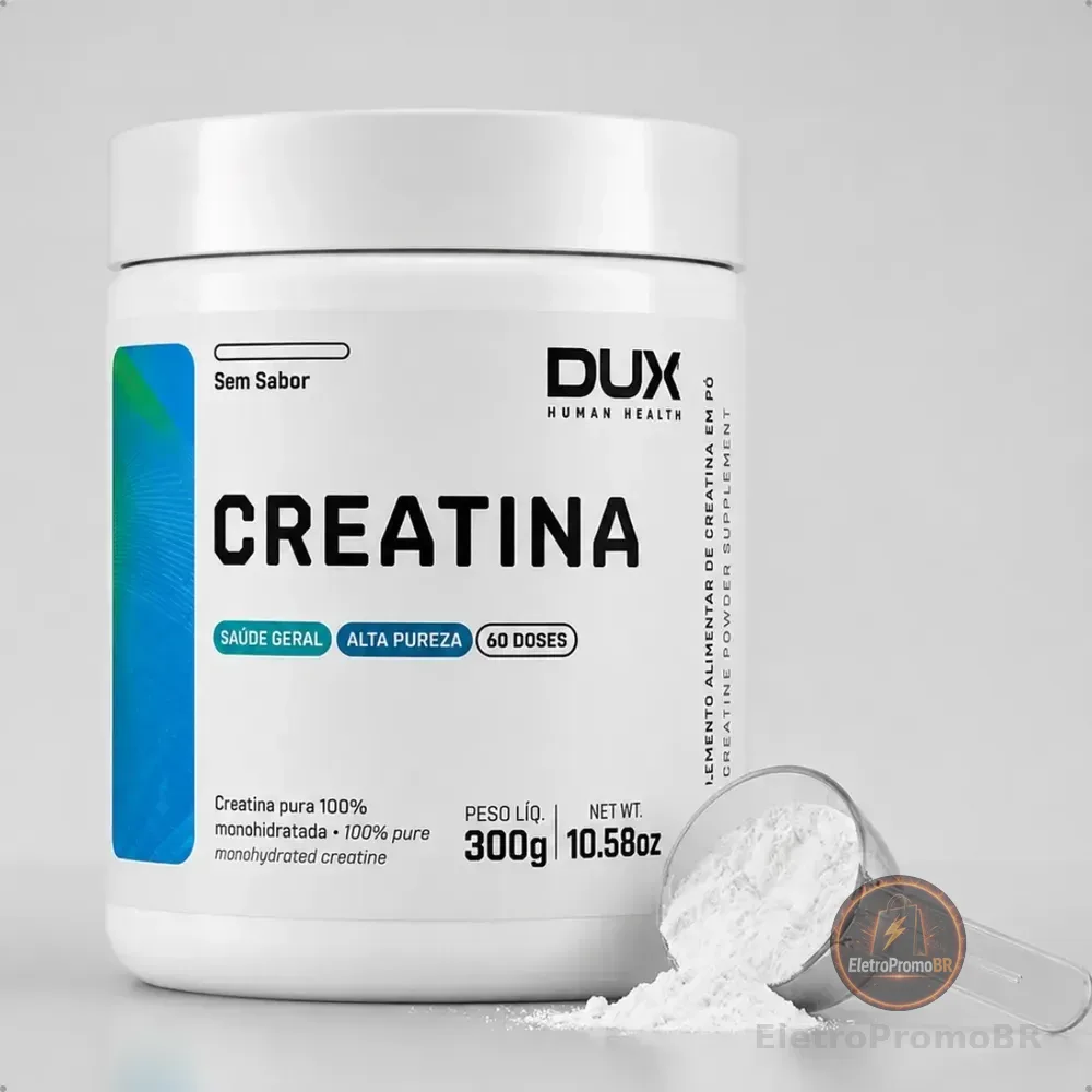 Creatina Monohidratada 100% Dux Nutrition Pote 300g Sem Sabor