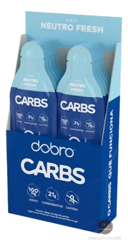 Carbs Gel Dobro Fresh 10 Sachês 30g Energia Sem Cafeína Carbs Gel Neutro Fresh 10x30g