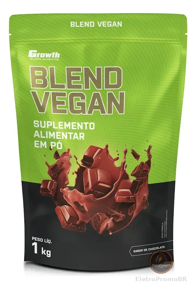 Blend Vegan (Proteína vegana) 1kg Growth Supplements - Sabor Chocolate