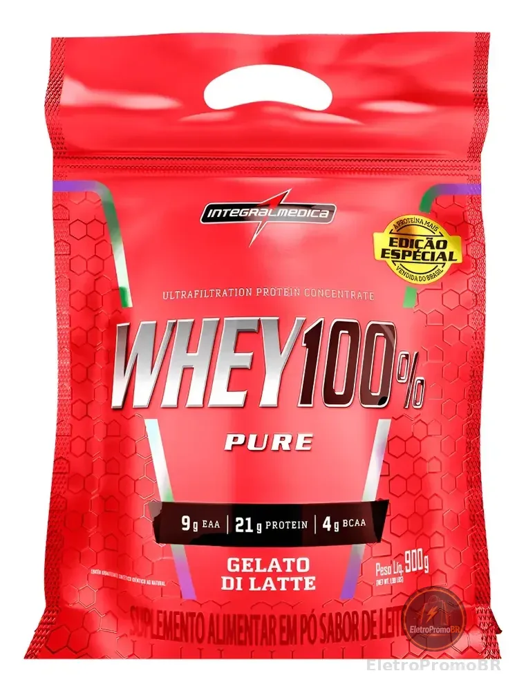 Whey 100% Pure Gelato Di Latte 900g Refil Integralmédica Gelato Di Latte