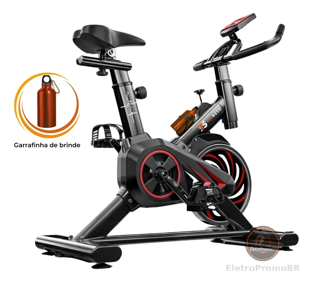 Bicicleta Ergométrica Spinning ITS Fitness Q5 com Roda de Inércia 8 kg e 6 Níveis de Resistência