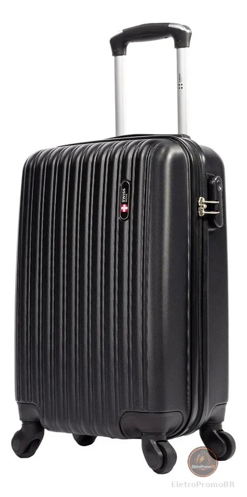 Mala de bordo 10kg pequena Londres Swiss Move Preto
