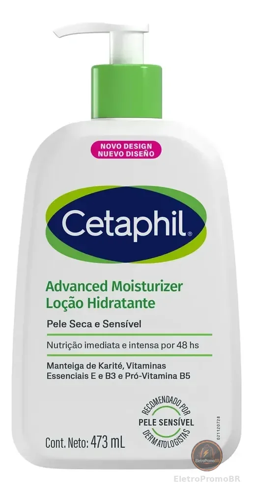 Loção Advanced Hidratante Corporal para Pele Seca e Sensível Cetaphil 473ml - Hidratação 48h