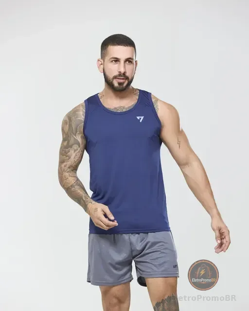 Regata Dry Fit Lisa Camiseta Masculina Academia Treino