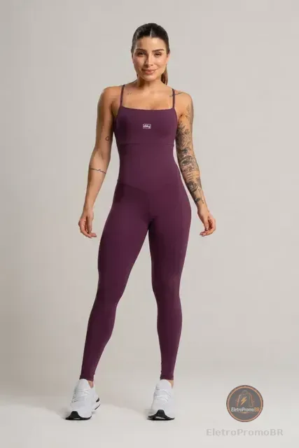 Macacão Fitness Dily Preto Arpoador I 620