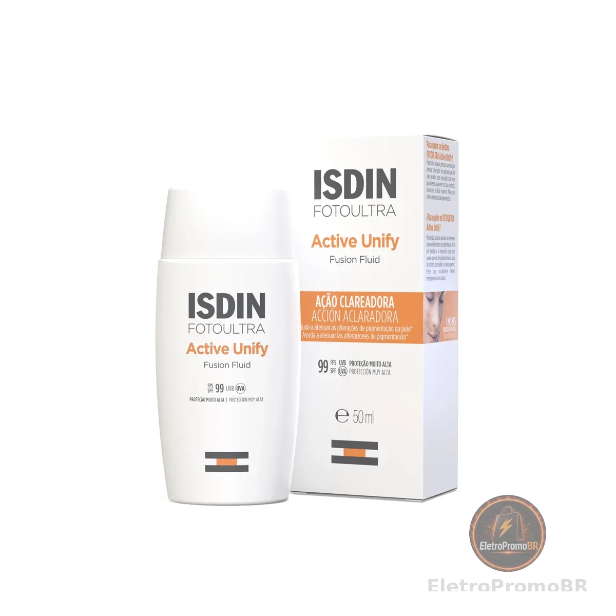 ISDIN Clareador Facial Foto Ultra Active Unify Sem Cor FPS 99-50ml