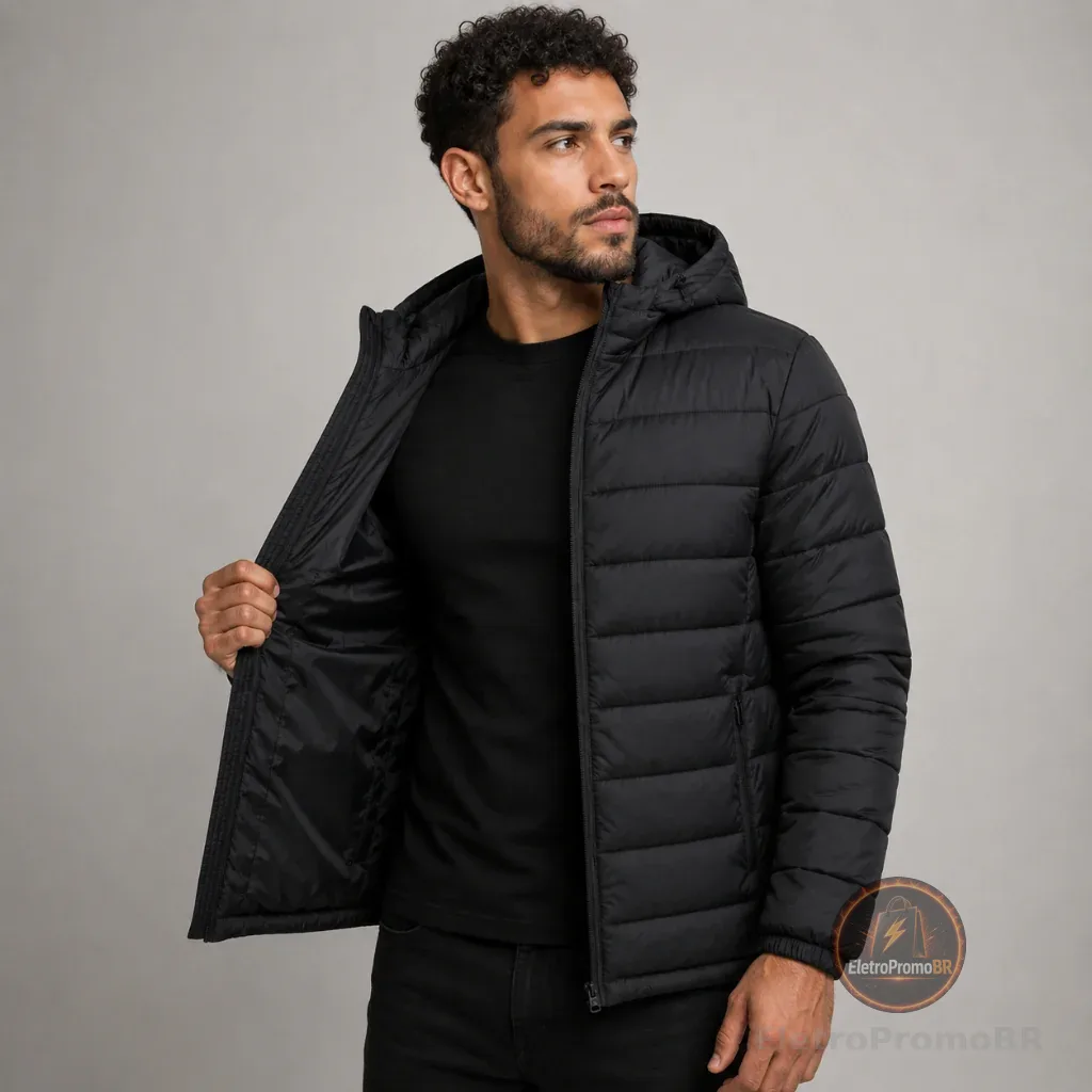 Jaqueta Puffer Bobojaco Corta Vento Nylon Frio Reforçada