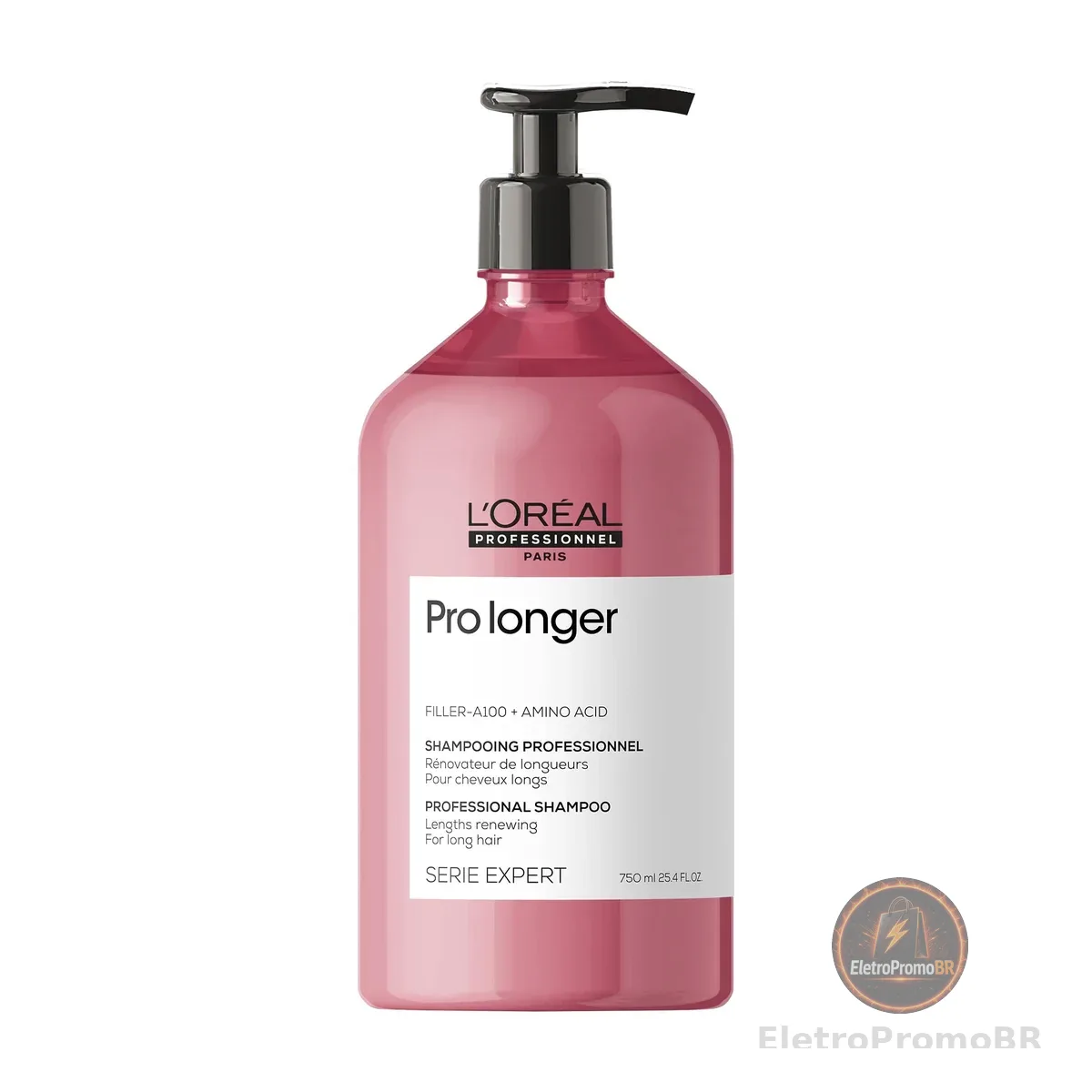 L'Oréal Professionnel Shampoo Pro Longer | Reduz a Quebra e a Aparência de Pontas Duplas | Adiciona Volume e Brilho | Para cabelos finos e com afinamento