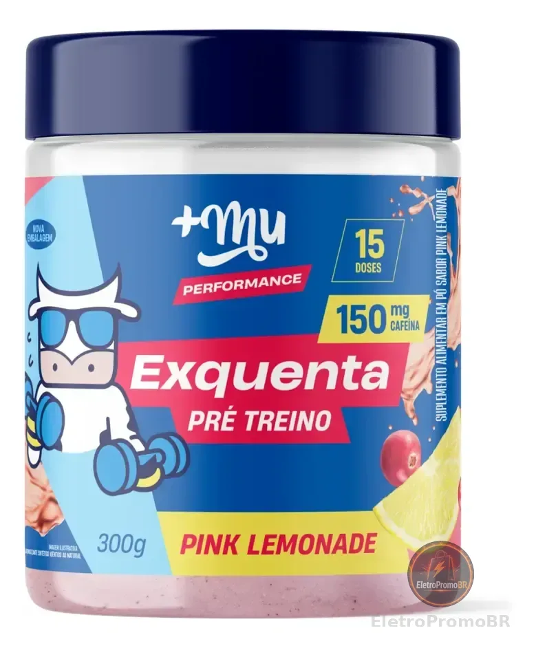 Pré Treino +Mu Performance Exquenta Sabor Pink Lemonade 300g