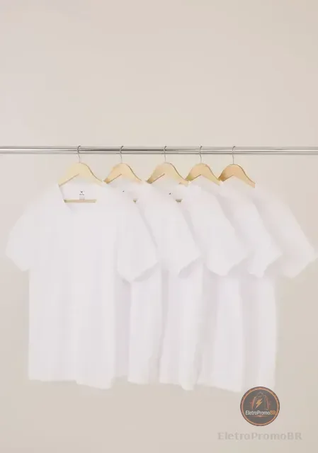 Kit 5 Camisetas Basica Masculina Algodão Original