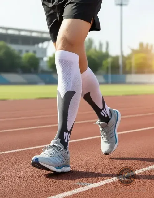 Meia De Compressão Elástica Anti Varizes Esportiva Corrida