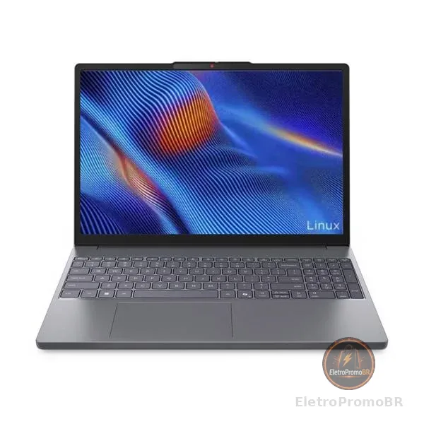 Notebook Lenovo IdeaPad Slim 3 15IRU10 Intel Core 3 100U 8GB 256GB SSD Linux 15.3" - 83NUS00000 Luna Grey