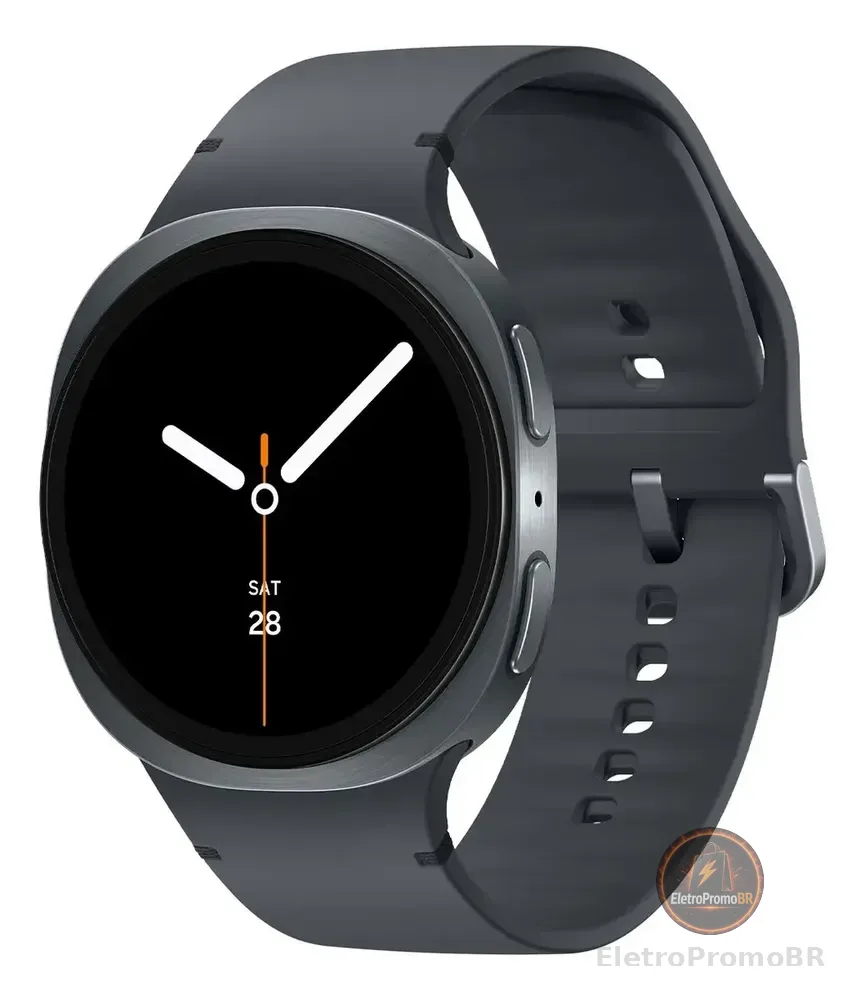 Smartwatch Samsung Galaxy Watch 8 44mm, Com GPS e NFC, em Alumínio Cinza-escuro