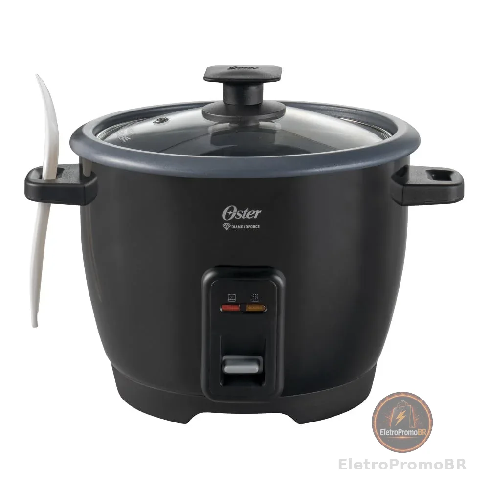 Oster Panela Elétrica de Arroz DiamondTech Oster Black 1,2L - 127V