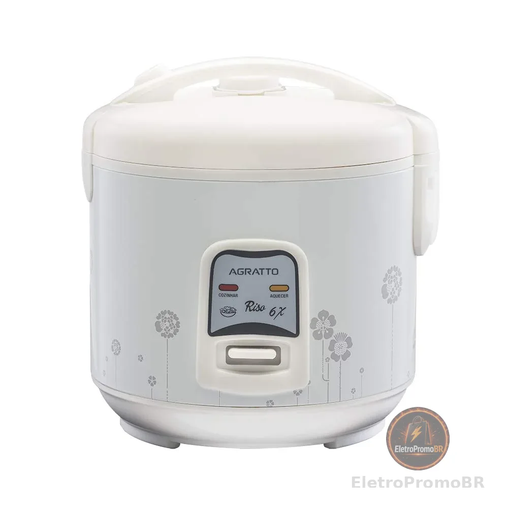 PANELA ELETRICA DE ARROZ RISO PA6X 220V AGRATTO, Agratto, 5519, Branco