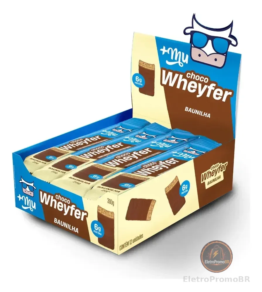 +Mu Chocowheyfer Baunilha 6g proteína- Display 12 Un