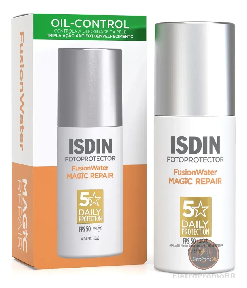 ISDIN Protetor Solar Facial Anti-Idade Fusion Water Magic Repair FPS 50 - 50ml