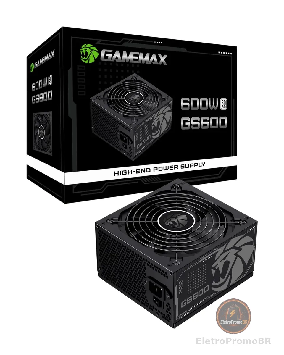 Fonte De Alimentacao 600w Gs600 80 Plus White Gamemax