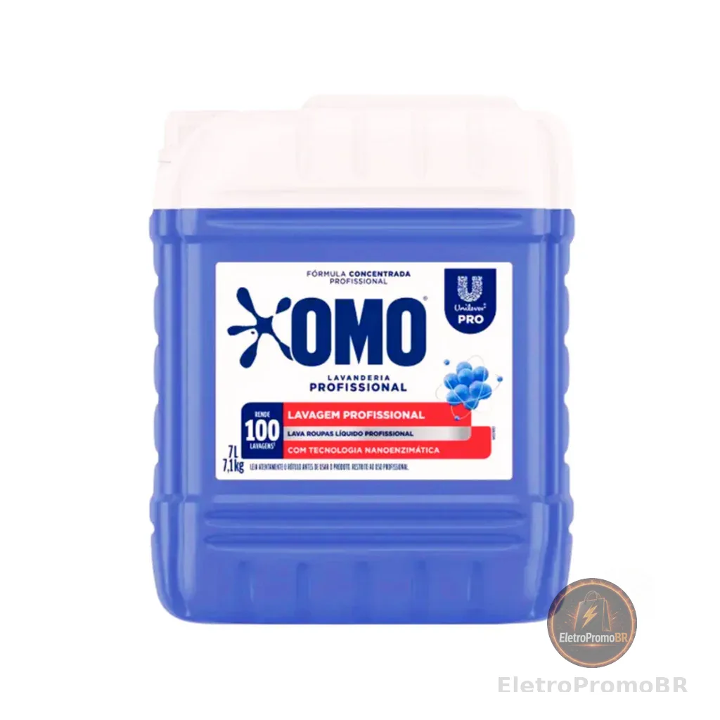 Lava Roupas Lavanderia Pro Líquido 7L Omo