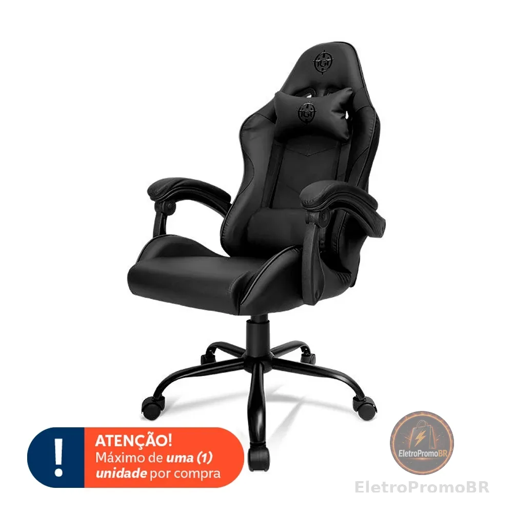 Cadeira Gamer TGT Heron TC3, Preto, TGT-HRTC3-BLACK