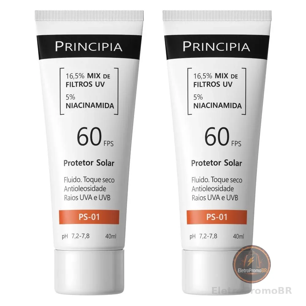 Principia Kit Duo c/ 2 Protetores Solares Faciais - PS-01 FPS 60