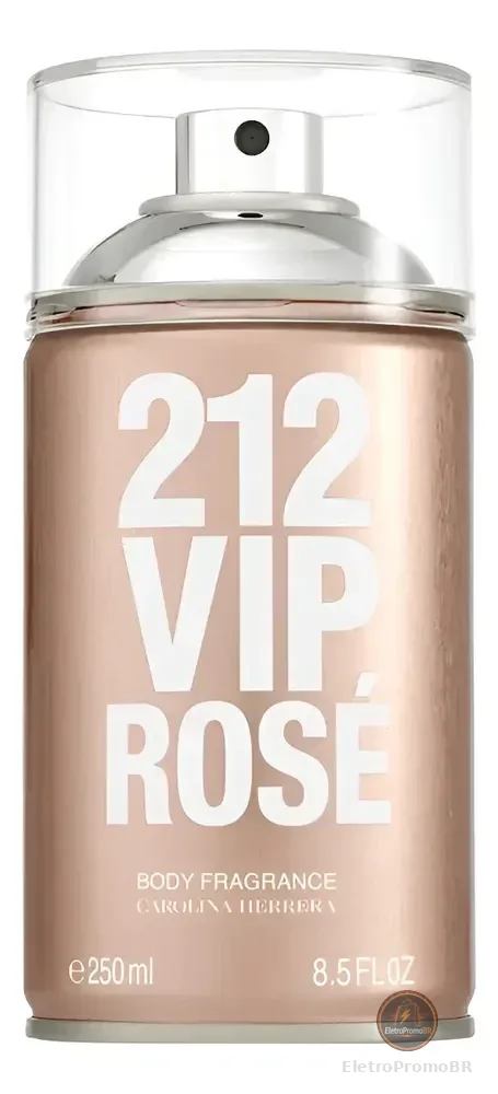 Body Spray Carolina Herrera 212 Vip Rosé Feminino 250ml - Body Splash de longa fixação