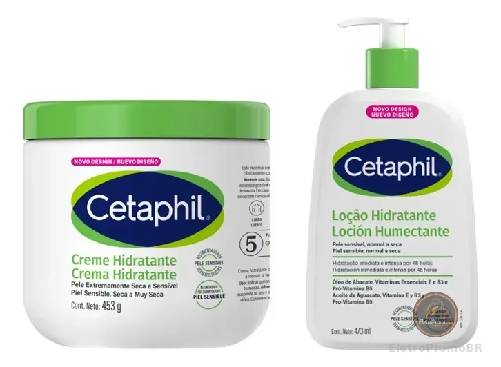 Kit Cetaphil: 1 Creme Hidratante Neutra 453g + 1 Loção Hidratante Neutra 473ml
