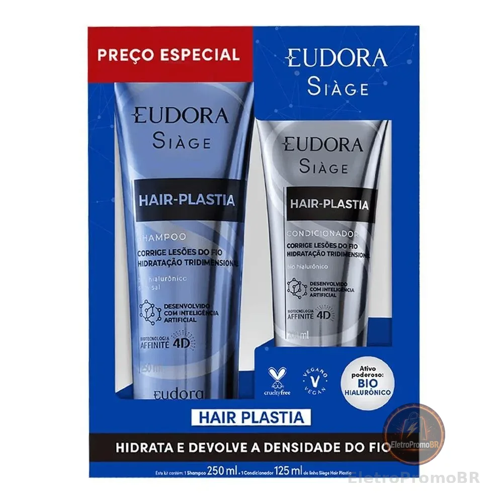 Kit Siàge Hair-Plastia Shampoo 250ml + Condicionador 125ml