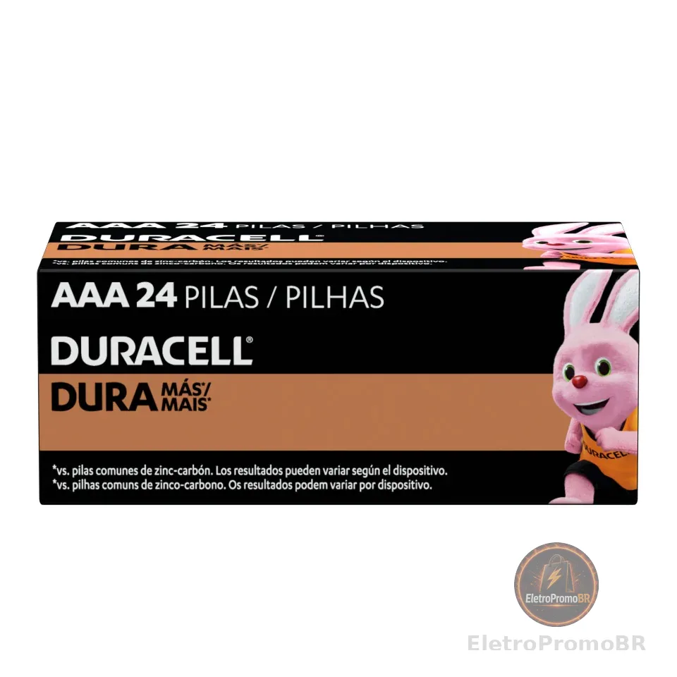 Pilha Alcalina  AAA Palito Duracell Com 24 Unidades