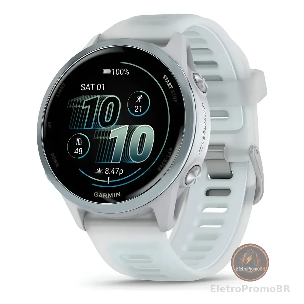 Relógio Garmin Forerunner 570 De 42 Mm, Wi-fi, Gps, Branco Amolado, Branco Esportivo, Branco