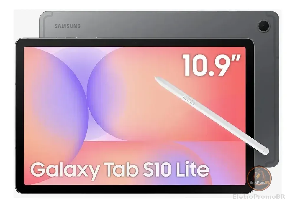 Tablet Samsung Galaxy Tab S10 Lite Wifi, 256gb, 8gb Ram, Tela 10.9 , S Pen E Capa Smartbook Cover Inclusas
