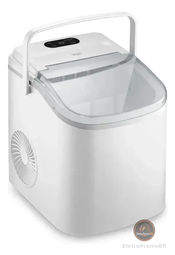 Máquina De Gelo Easy Ice 12kg Com Painel De Led Branca Elgin Branco