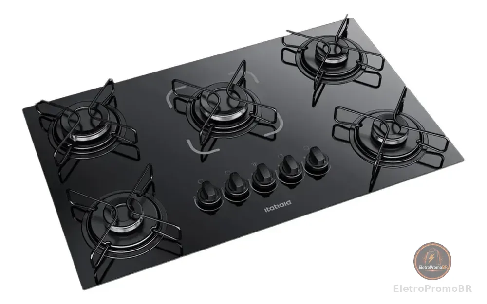 Cooktop Fogão Itatiaia Essencial 5 Bocas Bivolt Preto Preto 127/220v