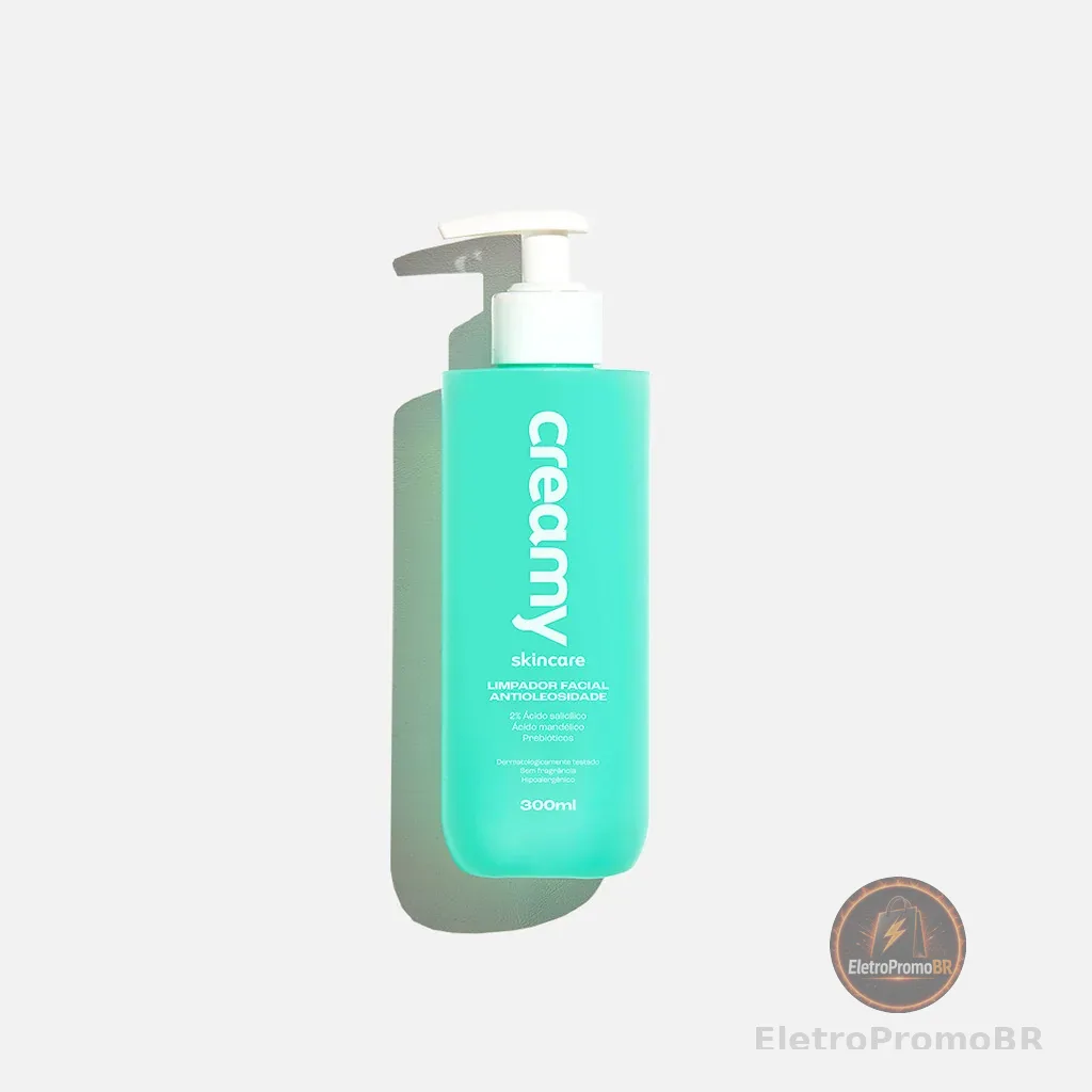 LIMPADOR FACIAL ANTIOLEOSIDADE 300ML - CREAMY