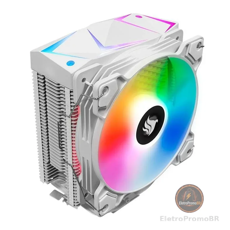 Cooler Para Processador Pichau Falcon, ARGB, 120mm, Branco, PG-FLCARGB-WH01