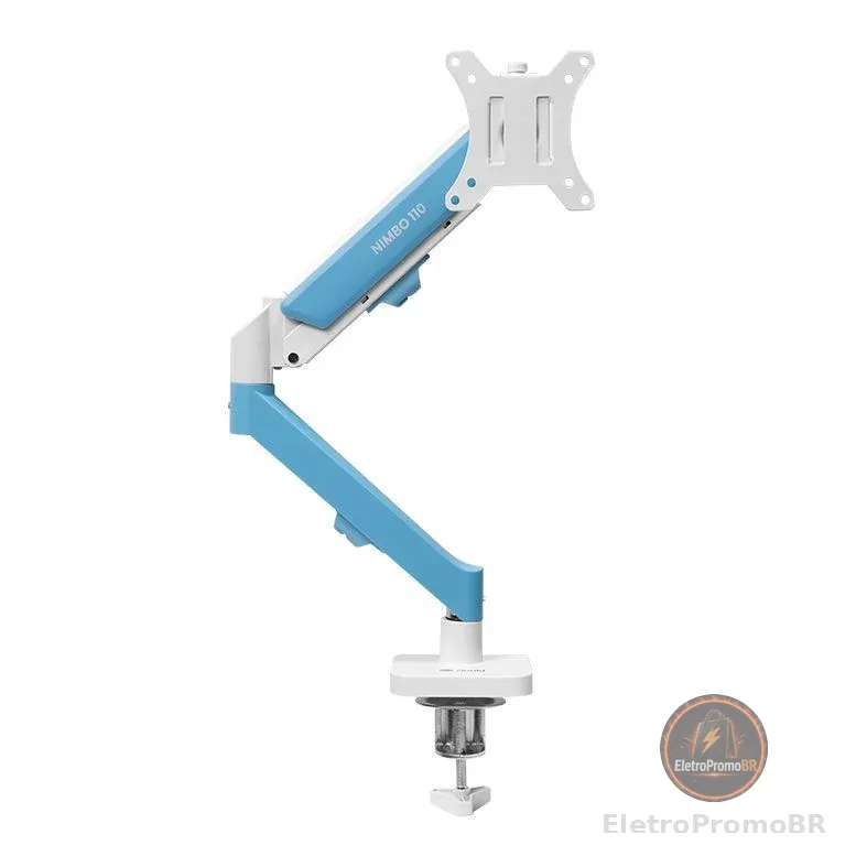 Suporte Articulado Para Monitor Zinnia Nimbo 110 Soft BlueEdition,13~32 Pol,Branco,ZNO-SBLUE110-WL01