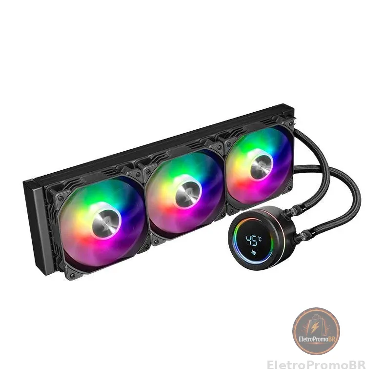 Water Cooler Pichau Aqua 360X, ARGB, 360mm, Preto, PCH-AQA360X-BK01