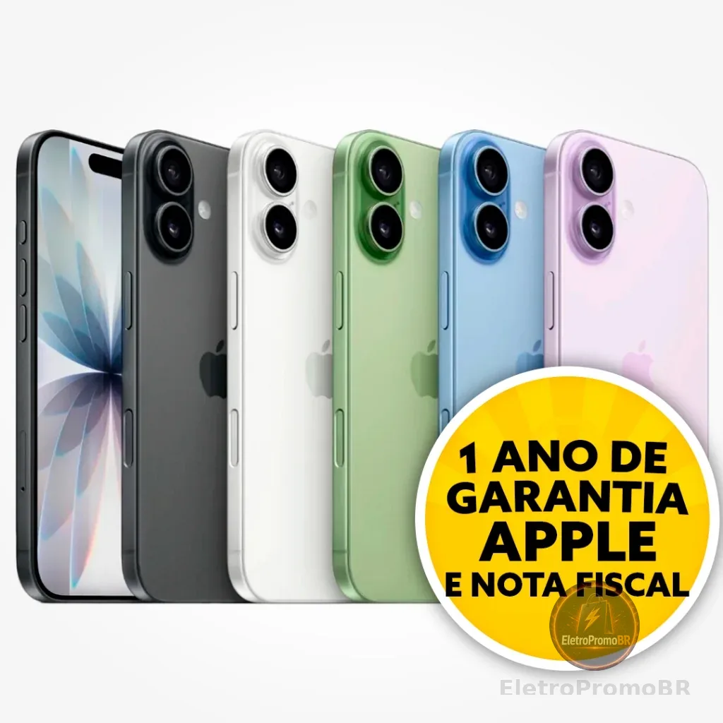 Celular Apple iPhone 17 256GB 5G Tela 6,3" 120Hz 48MP iOS Original Novo Lacrado com Garantia Apple