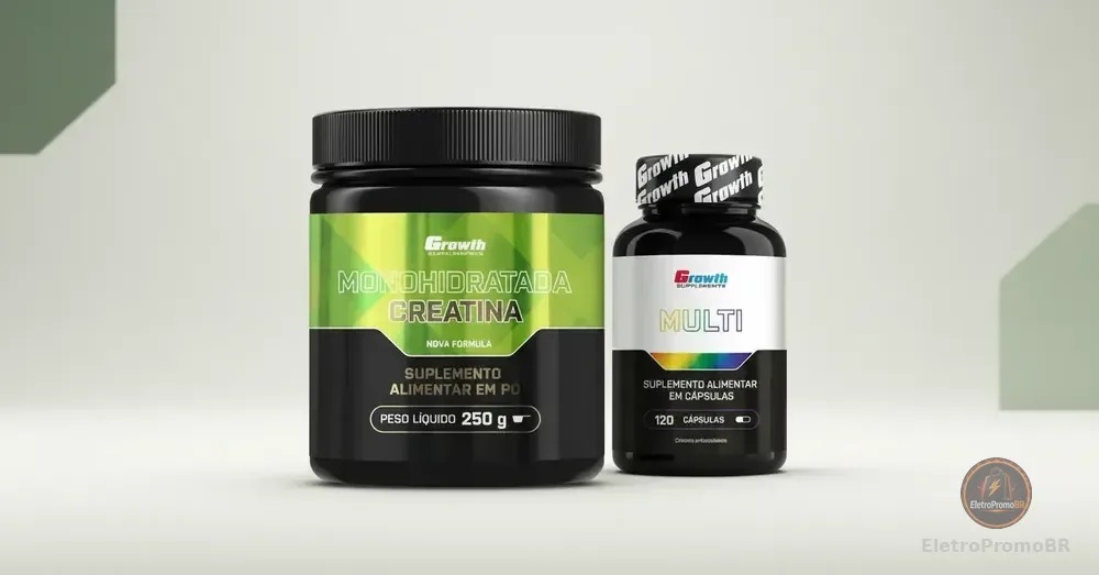 Kit Growth: Creatina Monohidratada 250g + Multivitamínico 120 Cáps