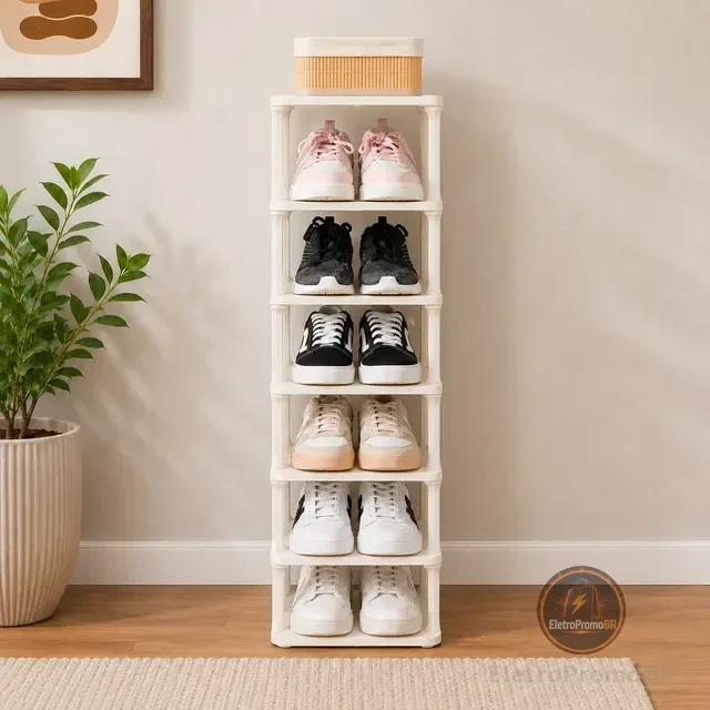 Sapateira Para Porta Multiuso7 Prateleiras Para 7 Pares