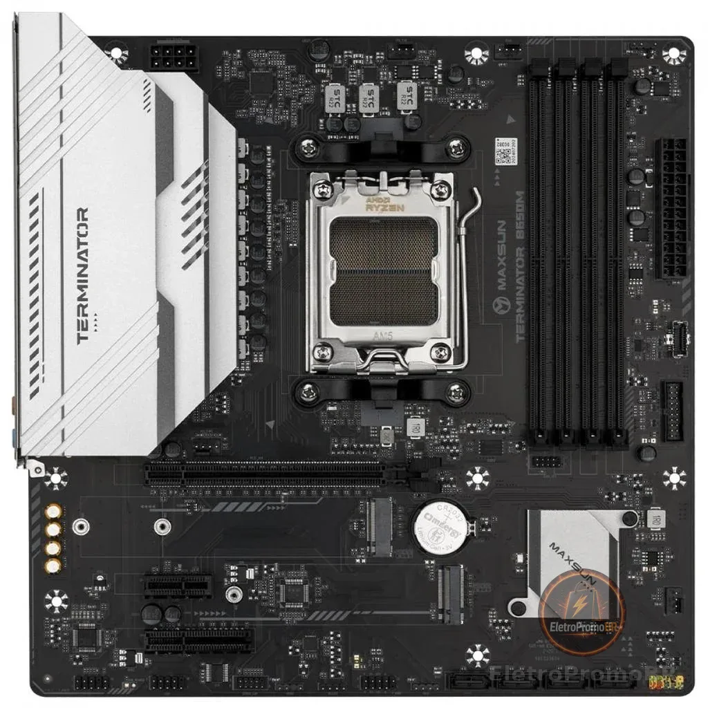 Placa Mãe Maxsun Terminator B650M, Chipset B650, AMD AM5, mATX, DDR5, MS-Terminator B650M