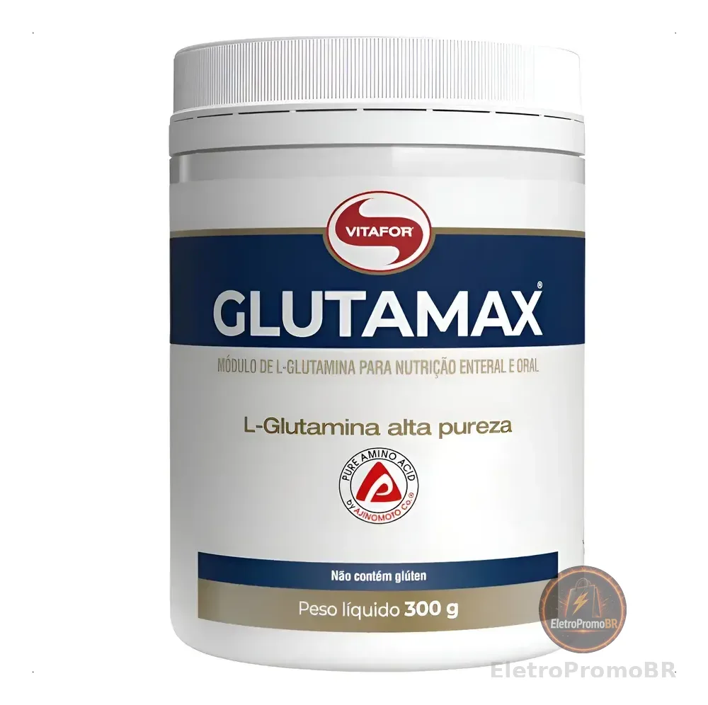 Vitafor | Glutamax Pote 300gr | L- Glutamina Alta Pureza Sem Sabor