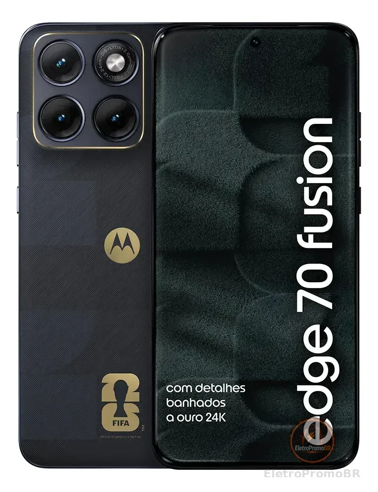 Smartphone Motorola Edge 70 Fusion 5g Fifa World Cup Collection - 256gb 24gb (8gb Ram + 16gb Ram Boost), Camera 50mp Sony Lytia 710, Tela 1.5k Extreme Amoled - Grafite