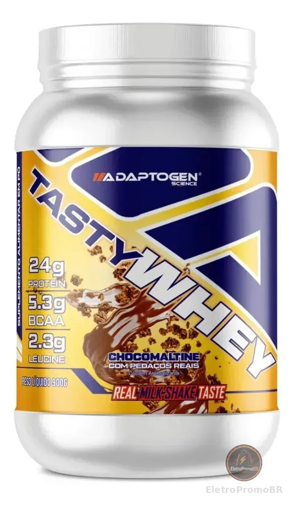 Suplemento Tasty Whey 3w Gourmet Whey Protein Adaptogen Science Pote 900g Sabor Chocomaltine