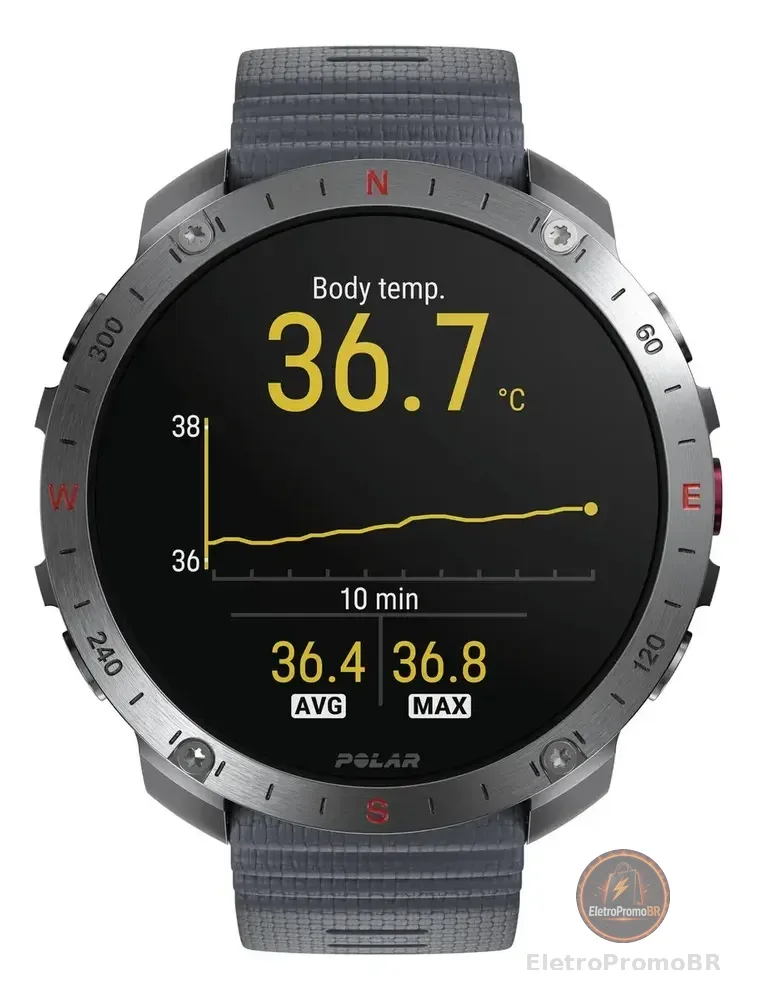 Relógio Outdoor Polar Grit X2 Pro Stone Gray
