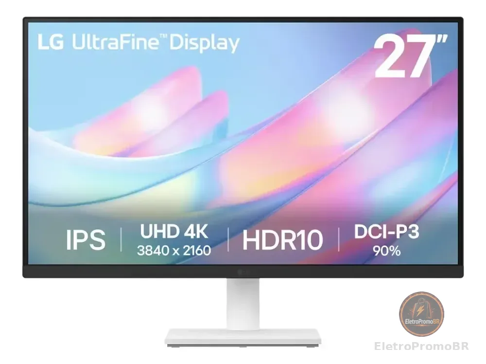 Monitor LG UltraFine™ - Tela IPS UHD 4K 27", HDR10, DCI-P3 90%, Dynamic Action Sync – 27US500-W