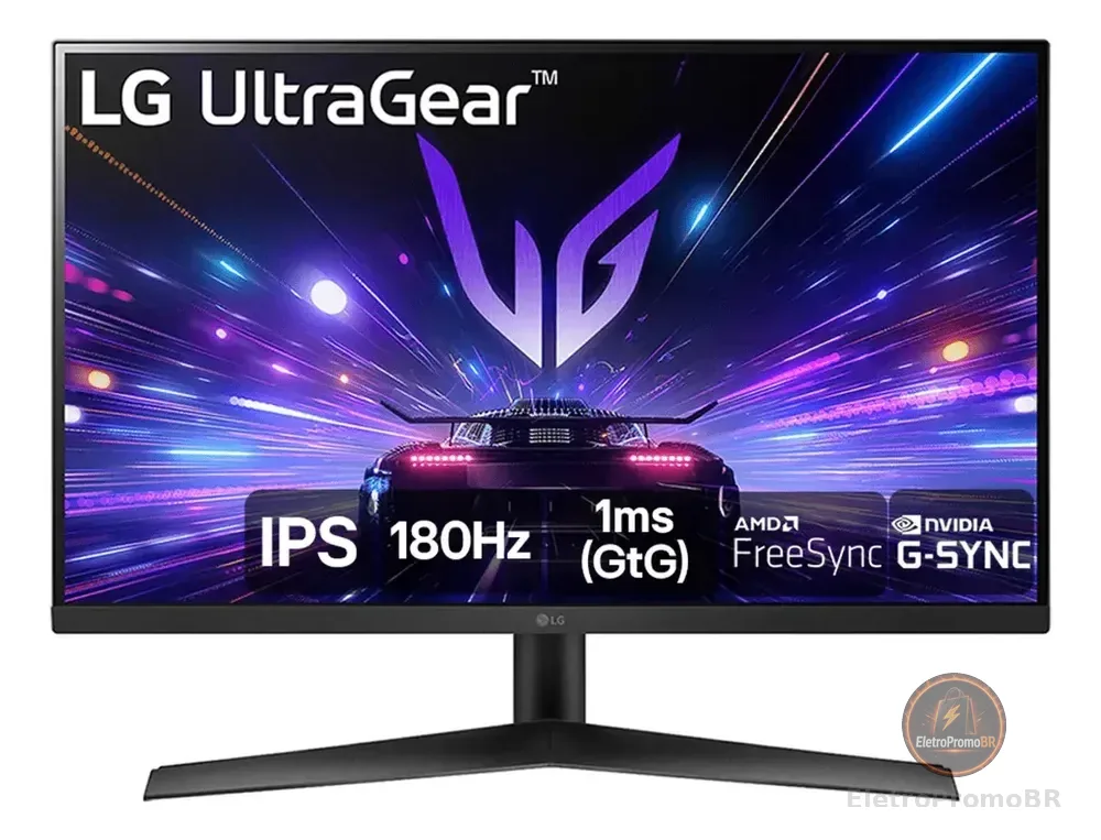 Monitor Gamer LG UltraGear 27” IPS, 180Hz, 1ms (GtG), NVIDIA G-SYNC , AMD FreeSync, HDR10, sRGB 99% - 27GS60F-B