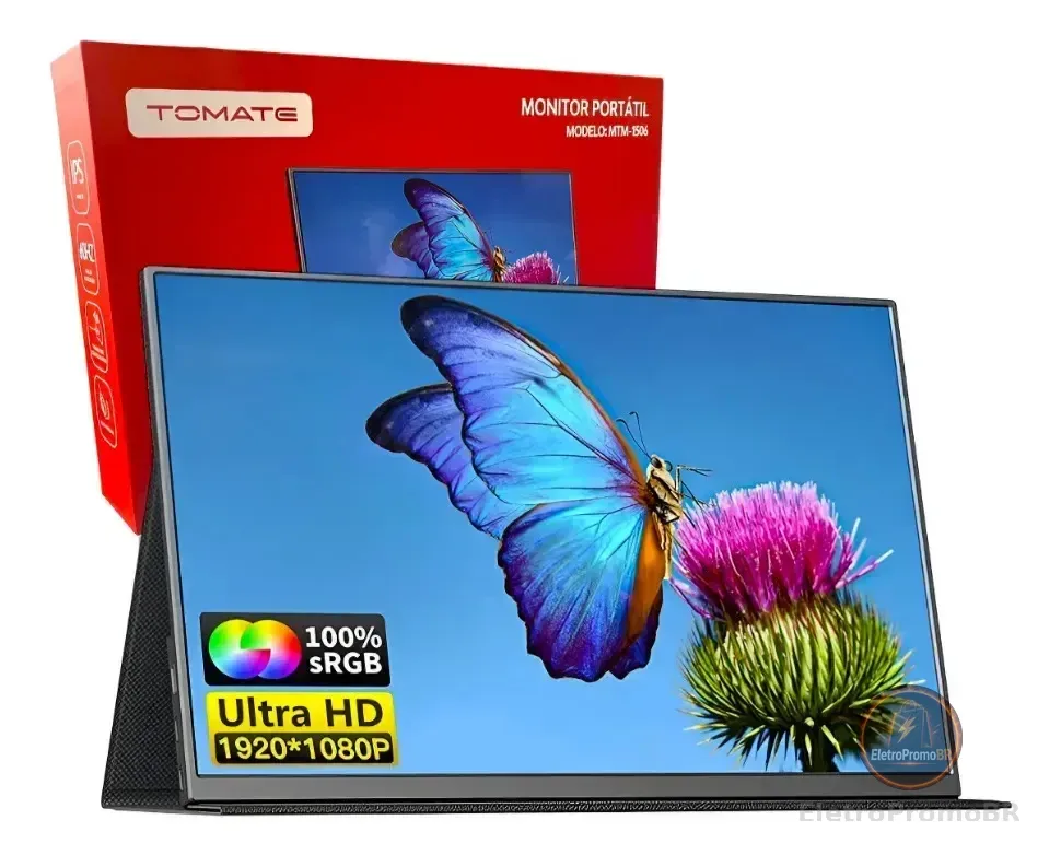 Monitor Portátil 15,6" Tomate MTM-1506 Full HD IPS Ultra Slim USB-C/HDMI.