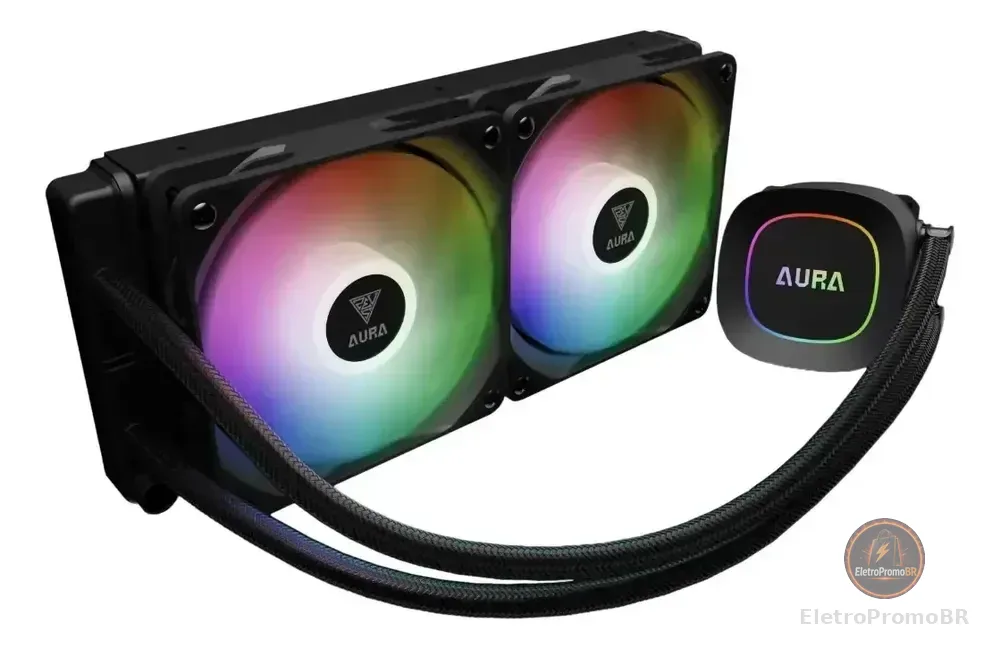 Water Cooler Gl240 Lite Aura Argb Preto Gamdias